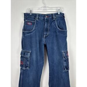 VTG 90s Y2K Fubu The Collection Cargo Jeans 32 x 34